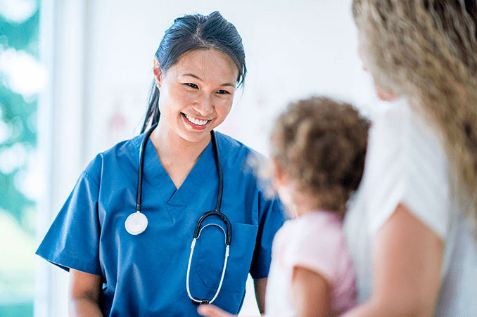 doctor with patients